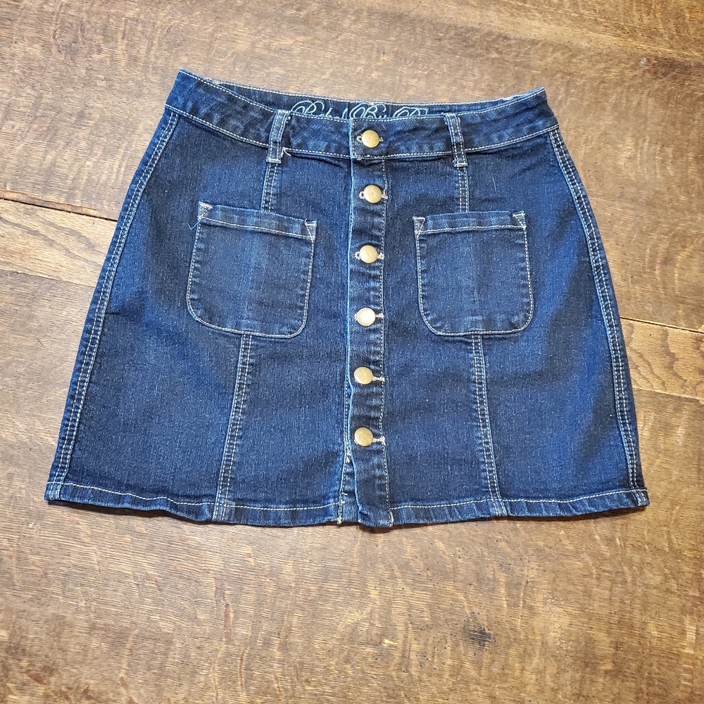 Rebel by Right front snap denim mini with front pockets - Picture 1 of 3
